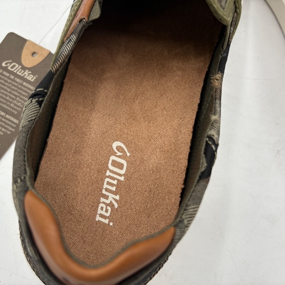OluKai Lae'ahi Pa'i Husk/ Ke au Green Camo Slip On Shoes Size 12 NWT - Picture 4 of 8